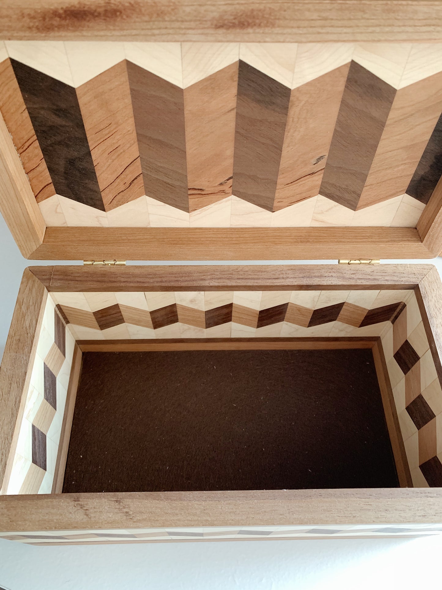 "Quilted" Wooden Storage Box