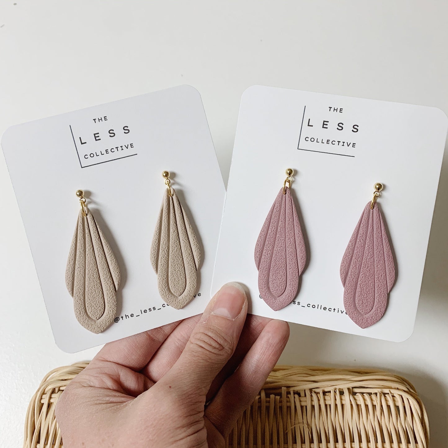 Reese Earring - Textured Blush