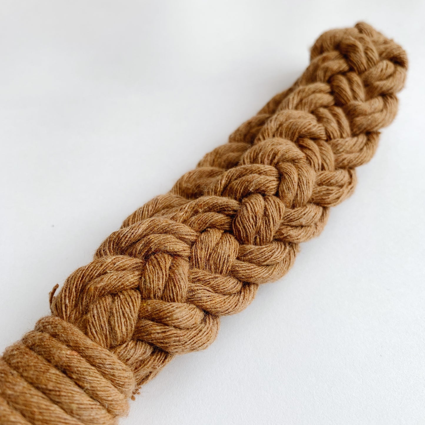 Macrame Wristlet Keychain - Camel Braided