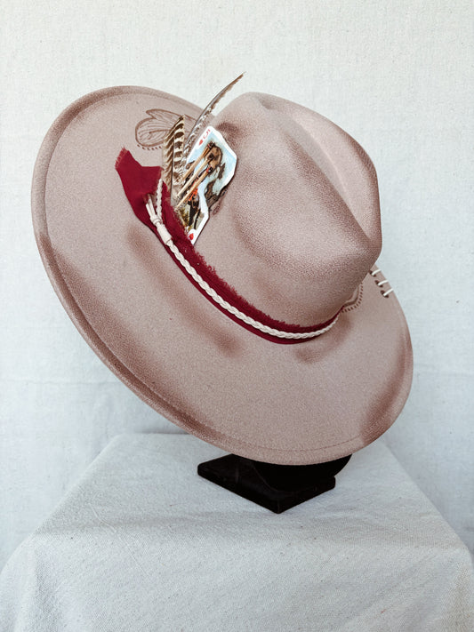 Blush Pink with Burnt Card Accent - BBB Hat