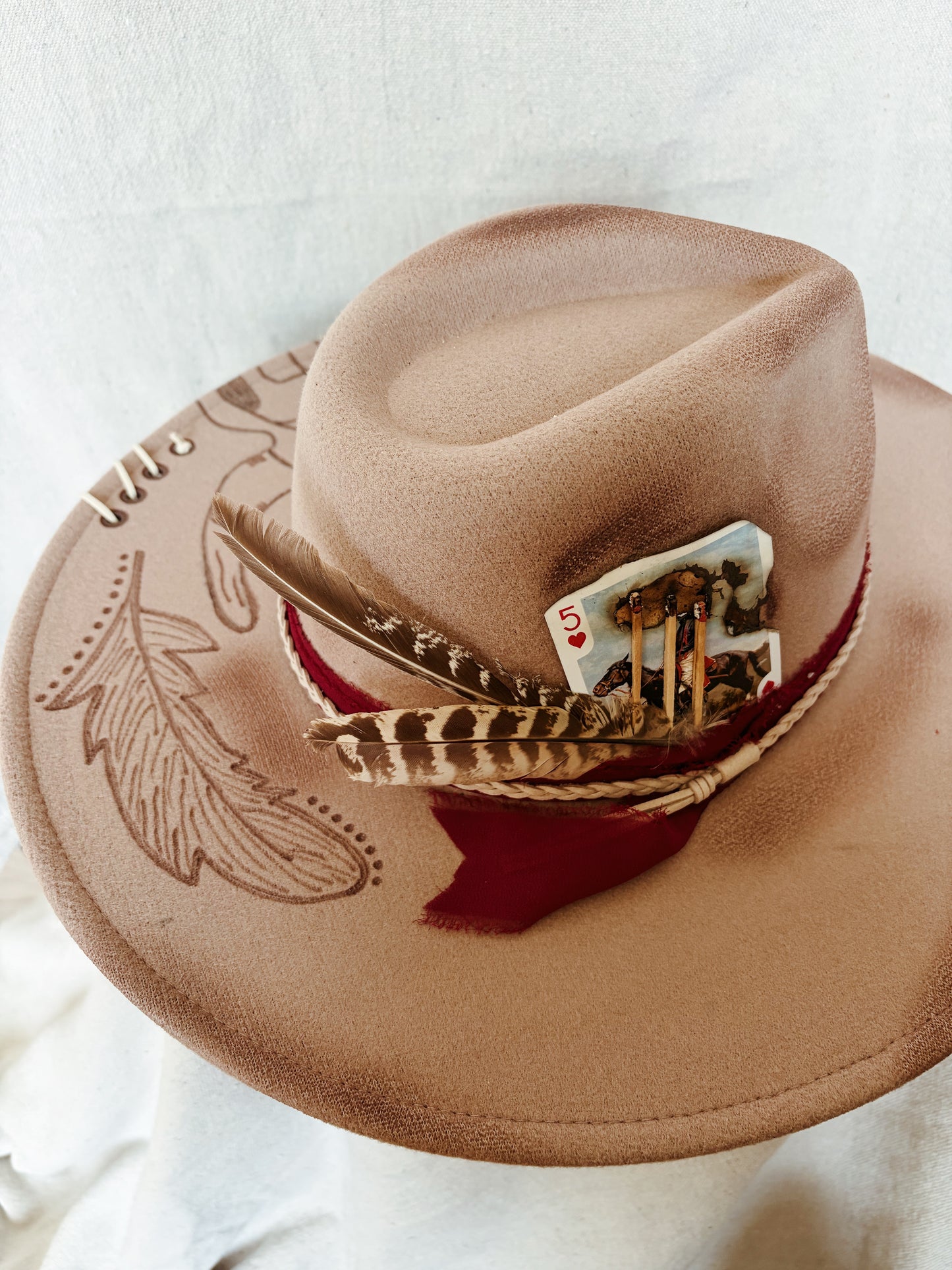 Blush Pink with Burnt Card Accent - BBB Hat