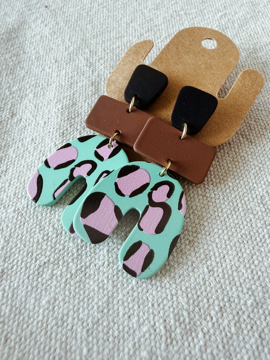 Funky + Fun Cowprint - Dangle Earring
