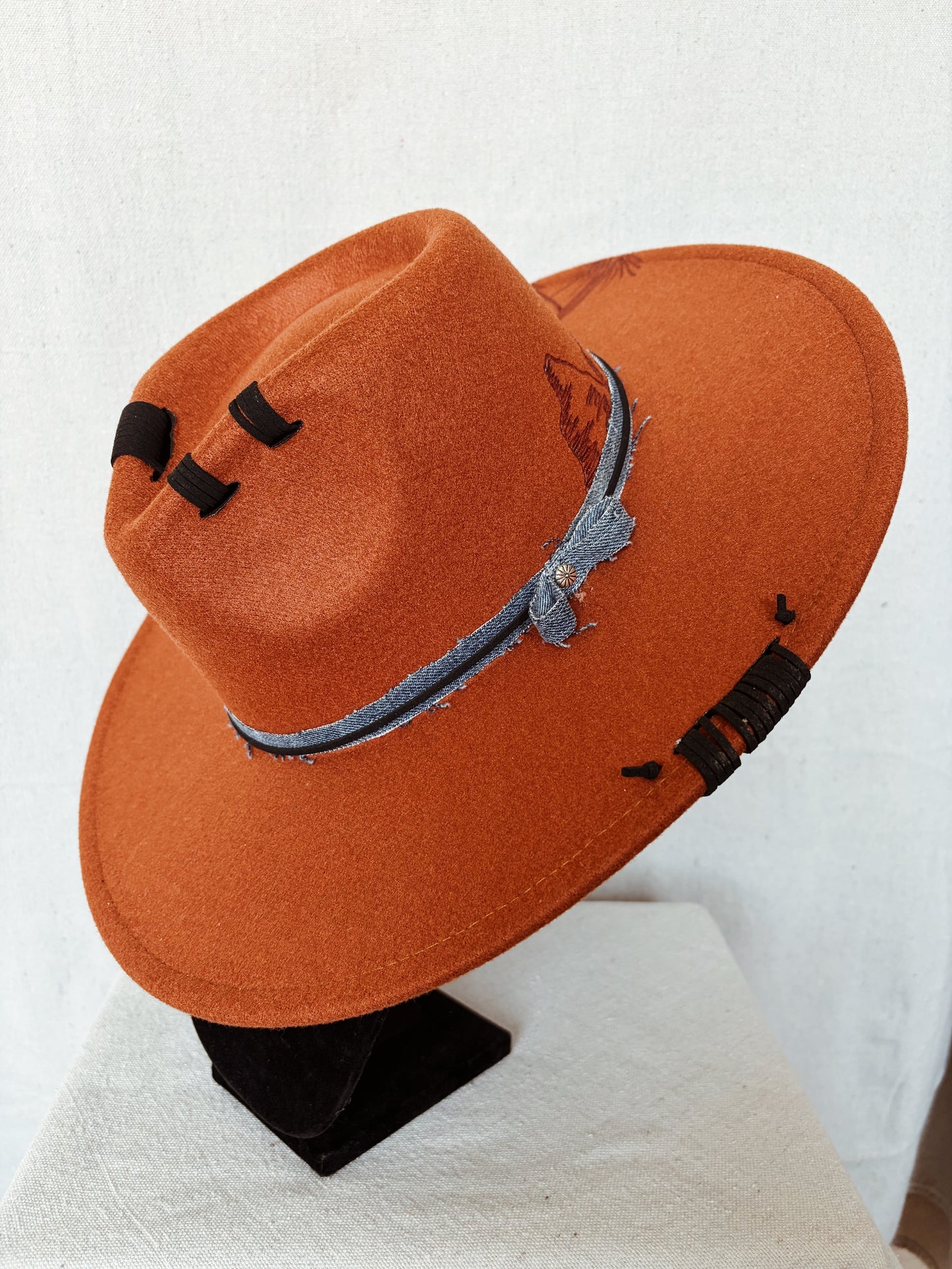 Terracotta Orange with Windmill Accent - BBB Hat