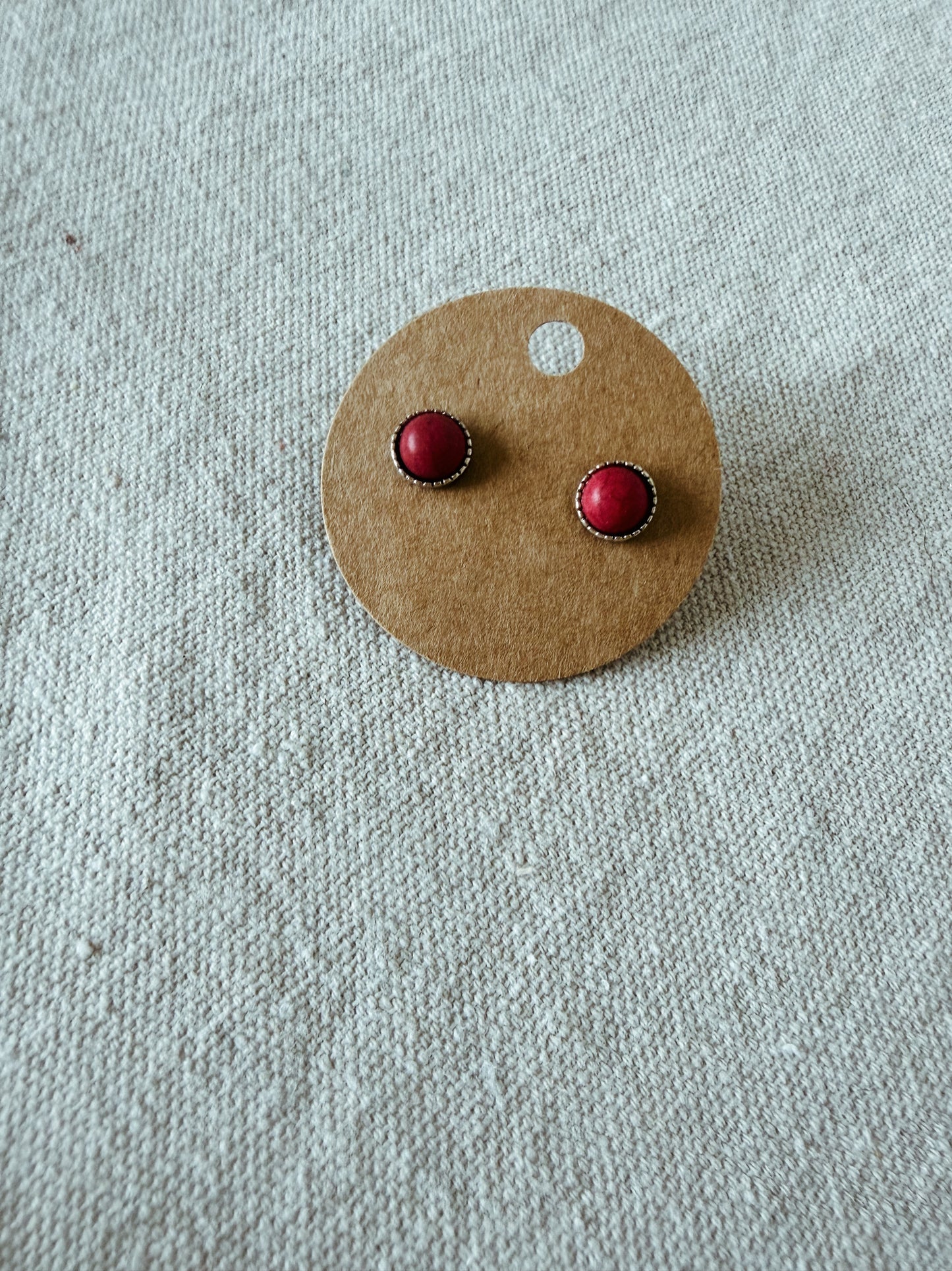 Simple Red - Stud Earring
