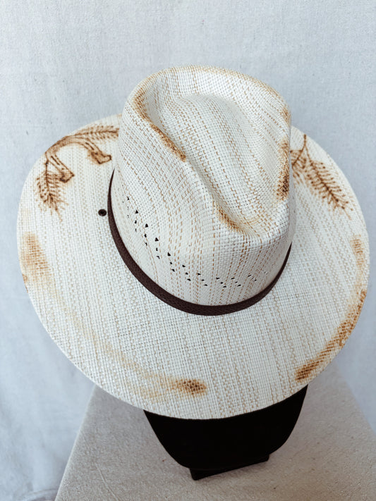 Classic Straw with Wheat and Horseshoe Accents - BBB Hat