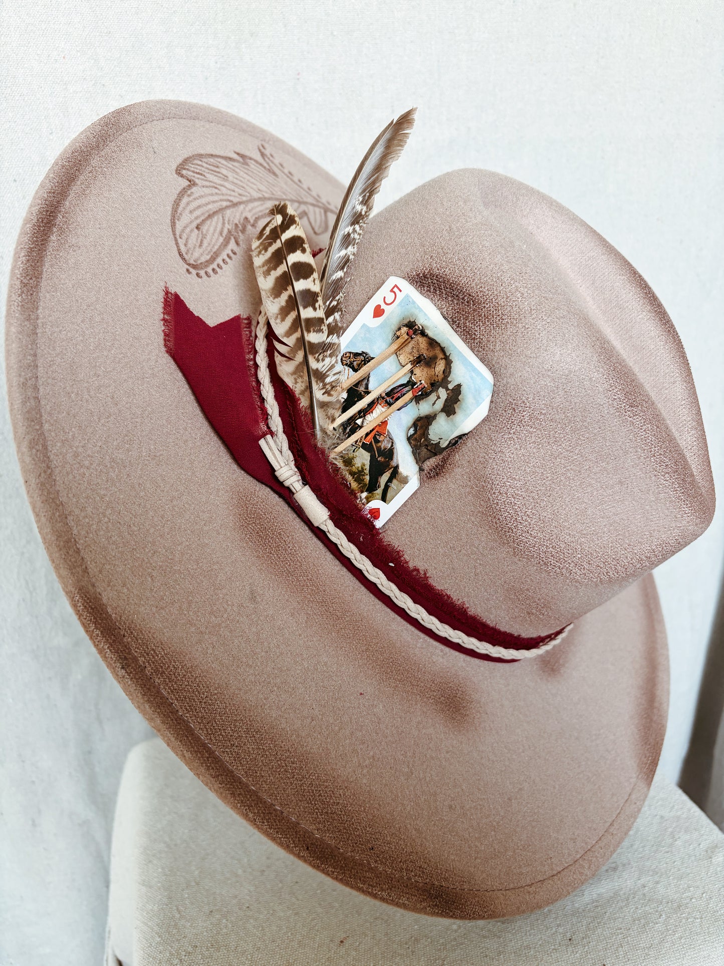 Blush Pink with Burnt Card Accent - BBB Hat