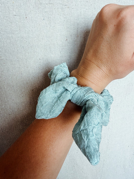 Hair Scrunchie - Textured Turquoise