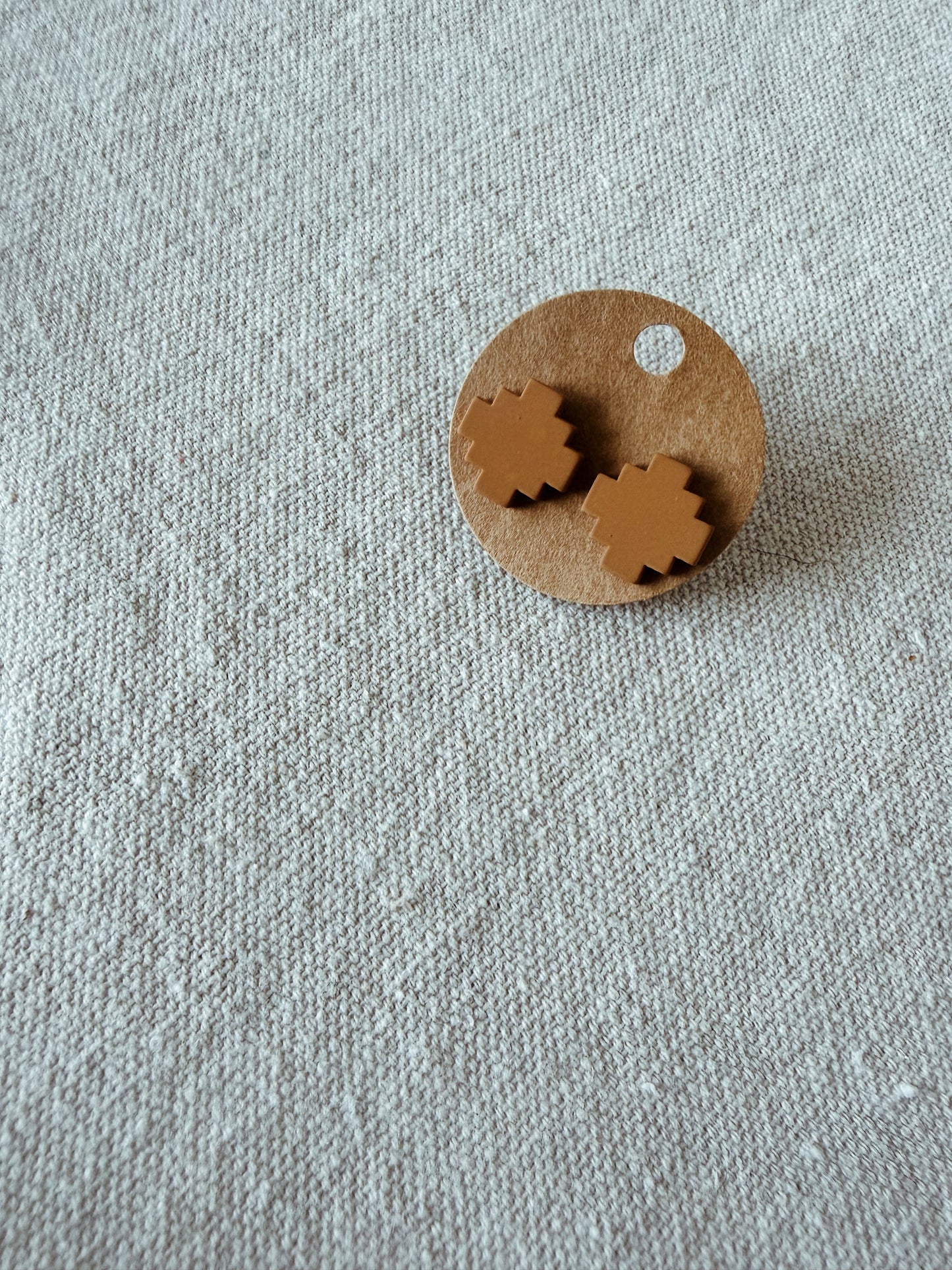 Brown Aztec - Stud Earring