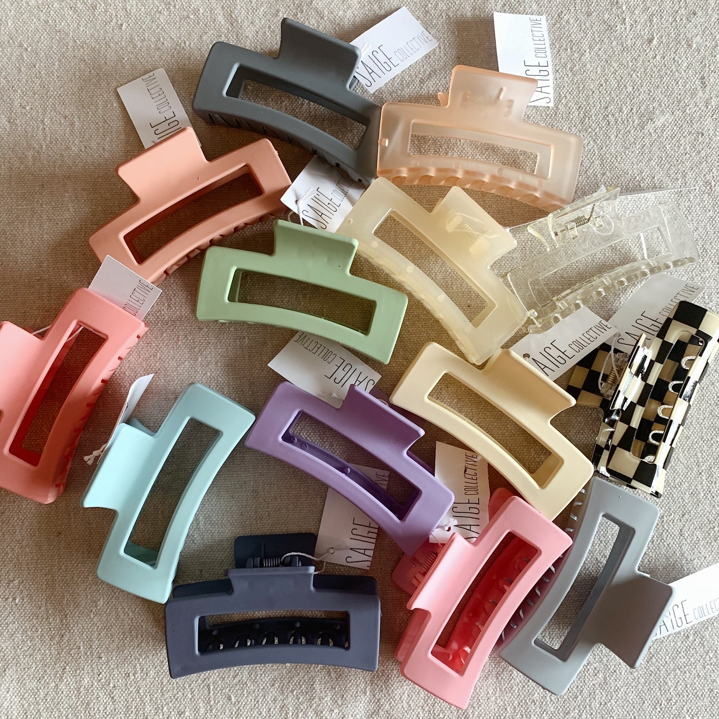 Medium Square Claw Clip - Assorted Colors