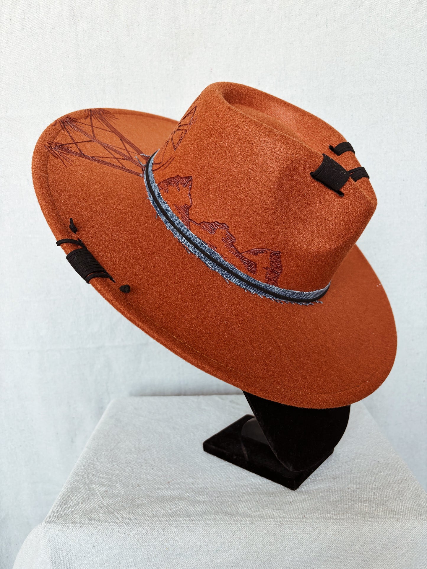 Terracotta Orange with Windmill Accent - BBB Hat