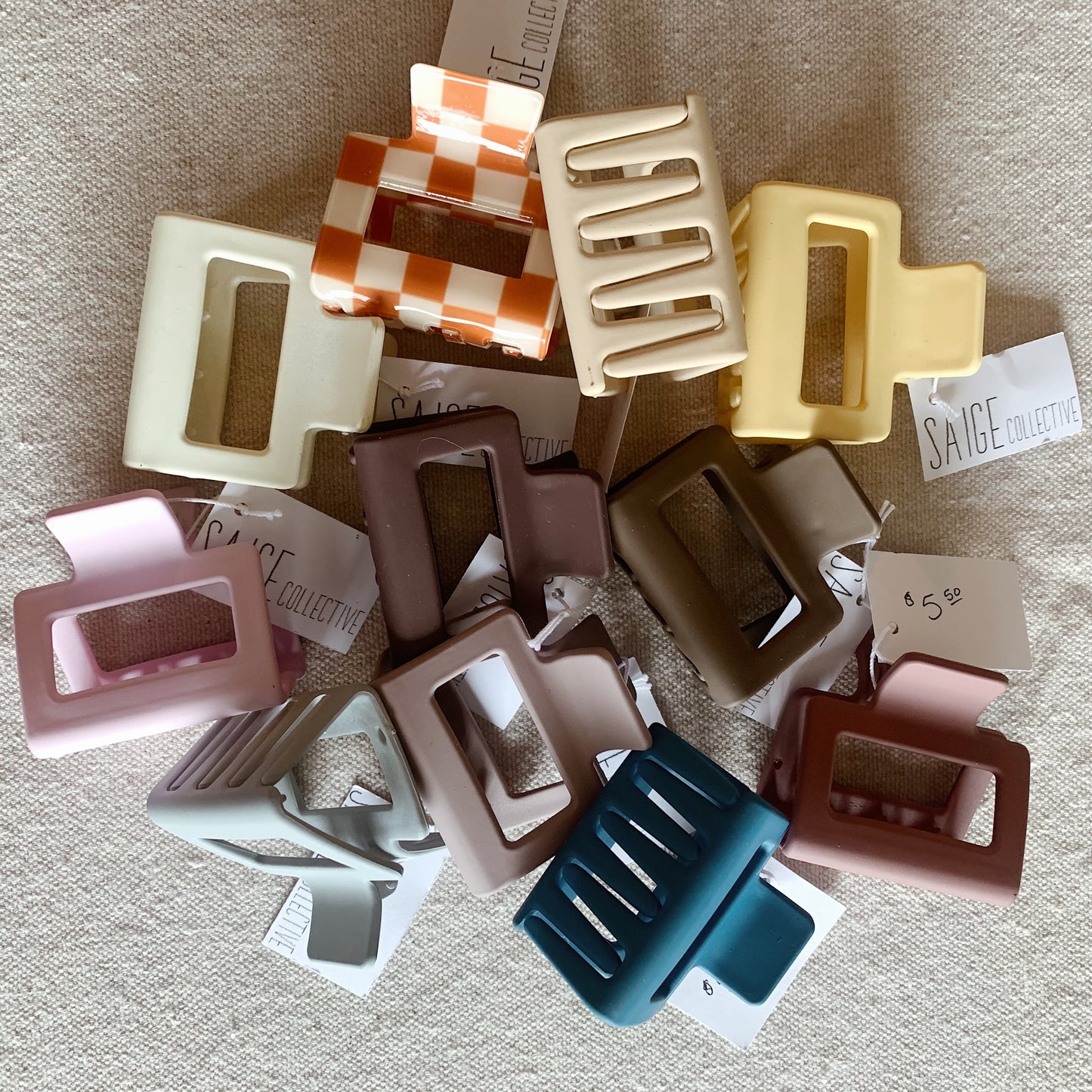 Small Square Claw Clip - Assorted Colors