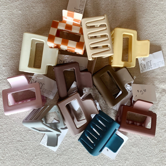 Small Square Claw Clip - Assorted Colors