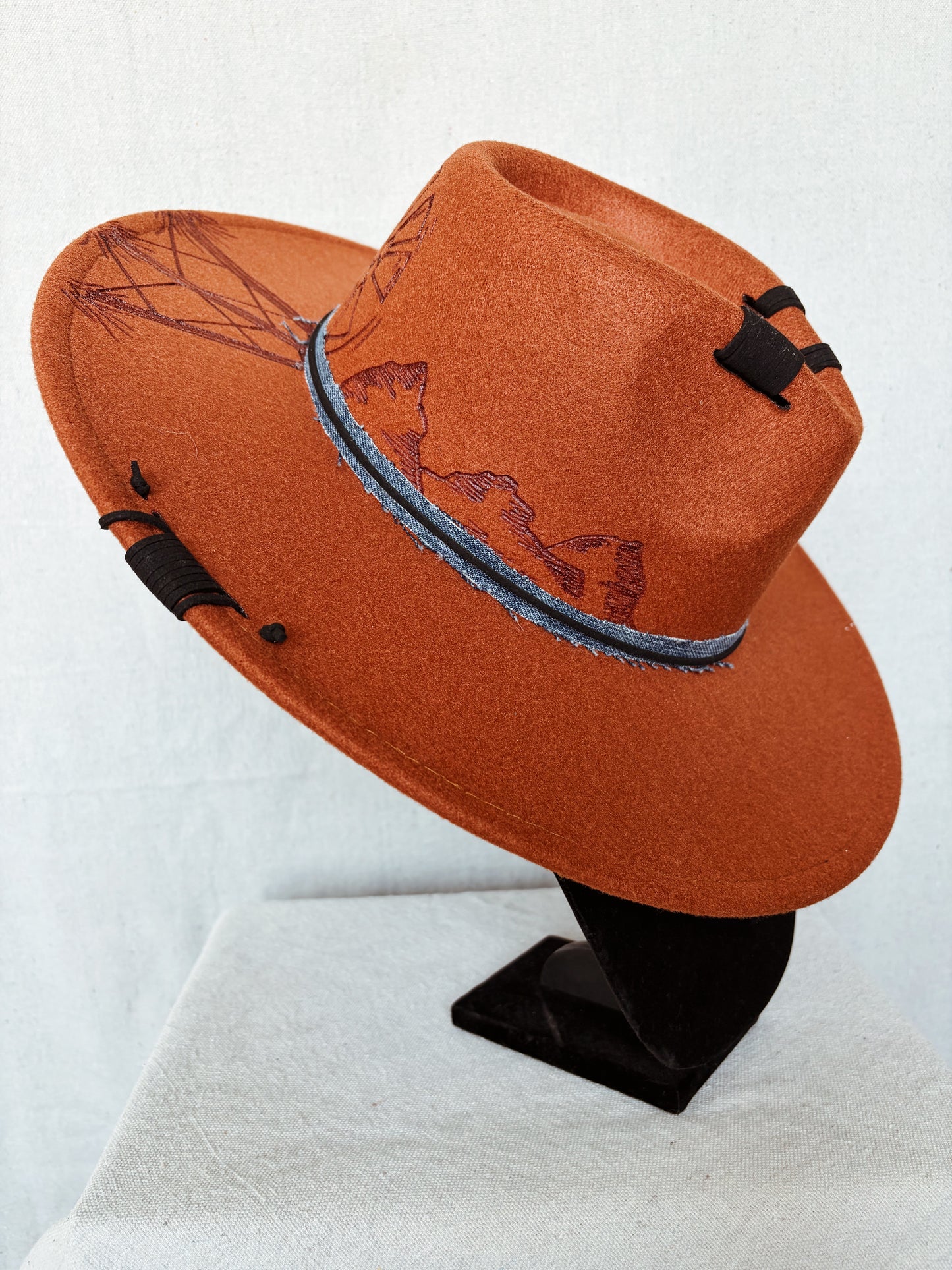 Terracotta Orange with Windmill Accent - BBB Hat