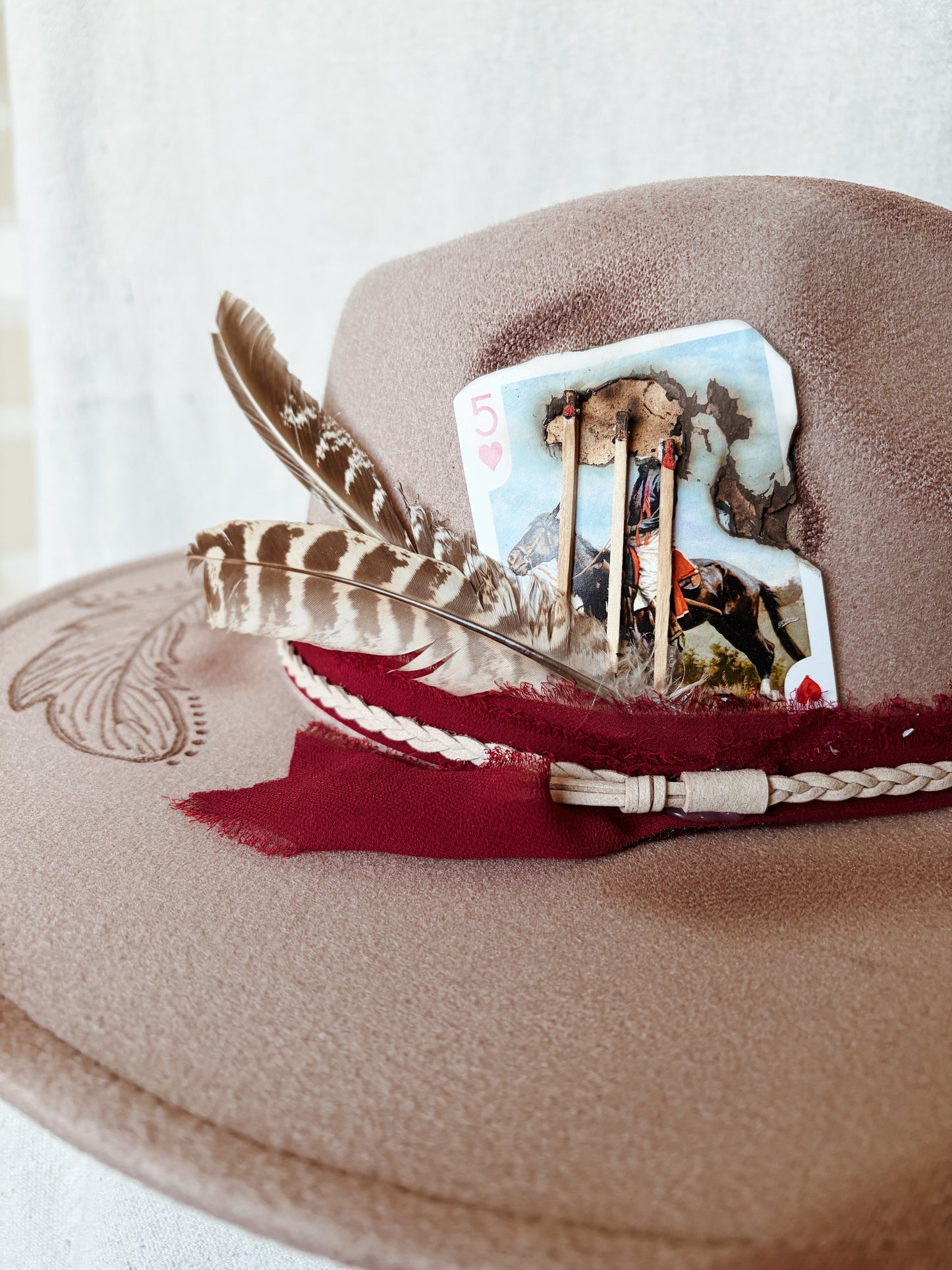 Blush Pink with Burnt Card Accent - BBB Hat