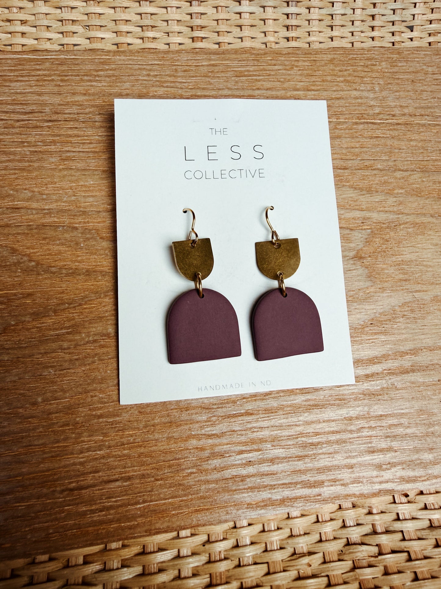 Double Arch Earring - Plum