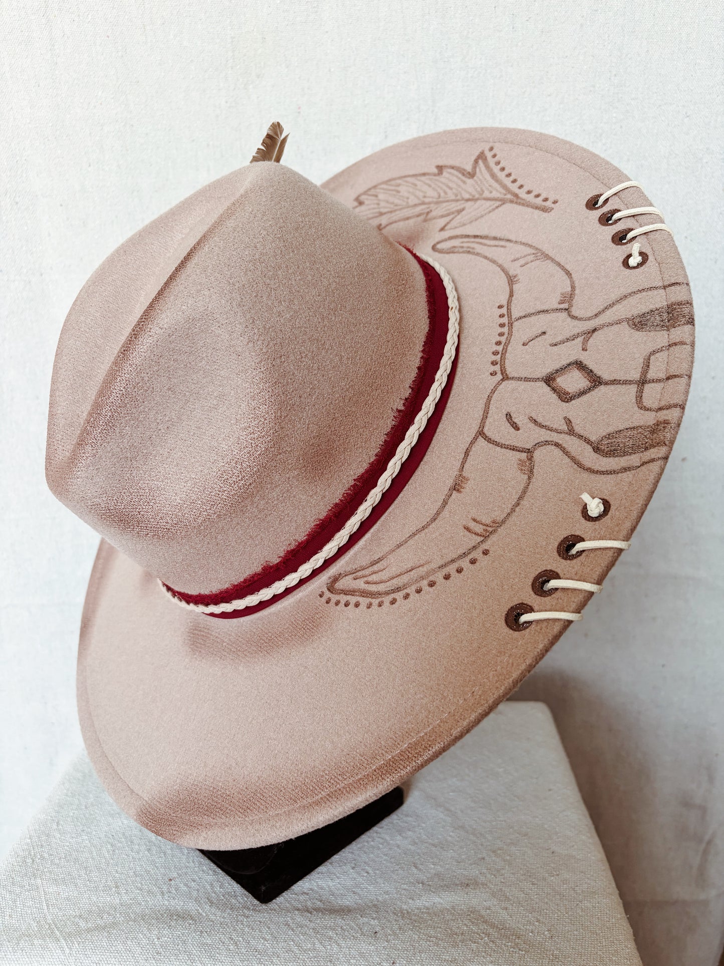 Blush Pink with Burnt Card Accent - BBB Hat