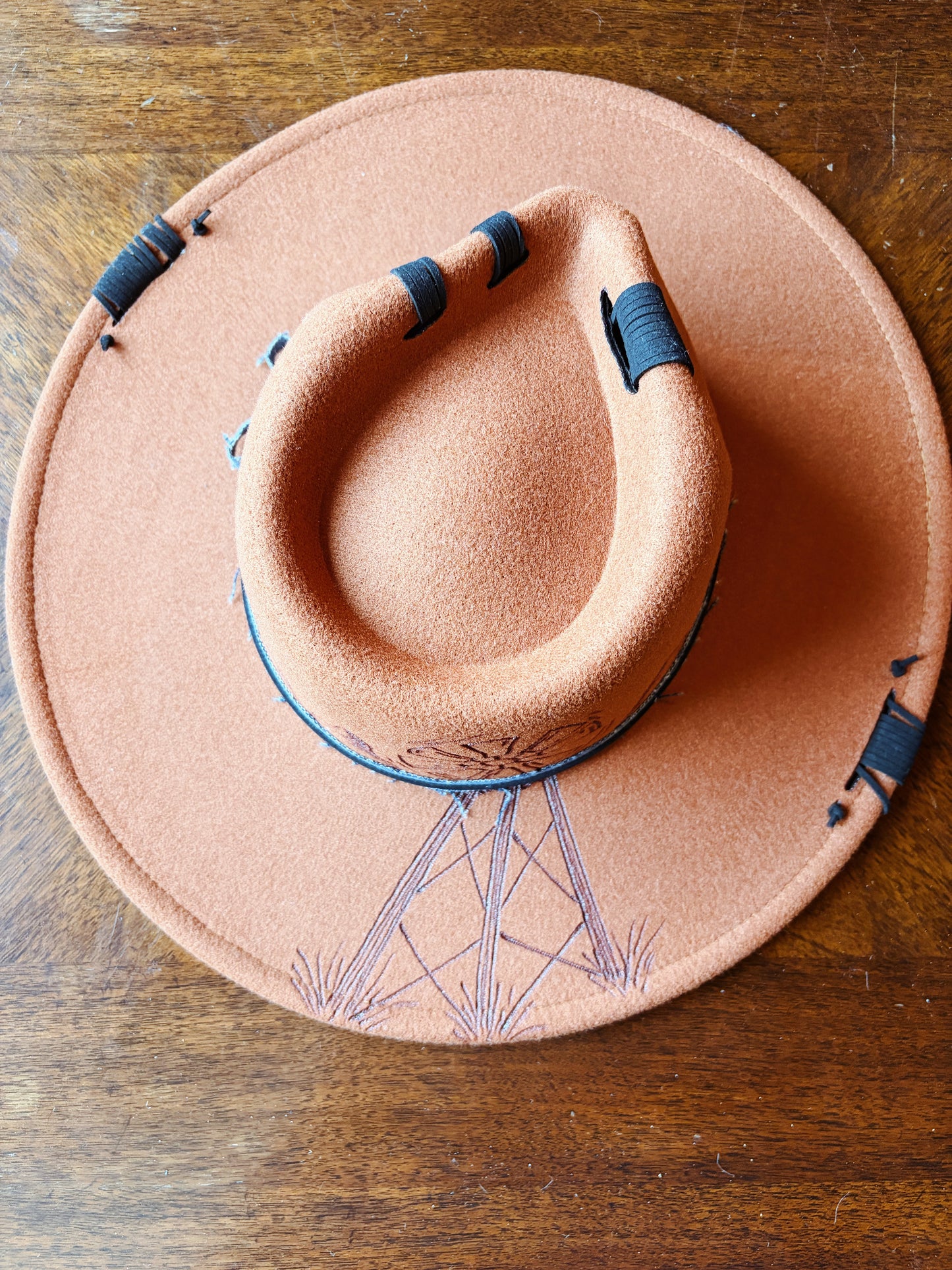 Terracotta Orange with Windmill Accent - BBB Hat