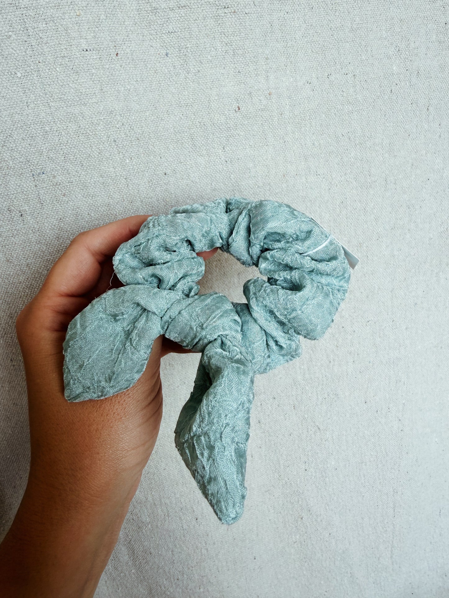 Hair Scrunchie - Textured Turquoise