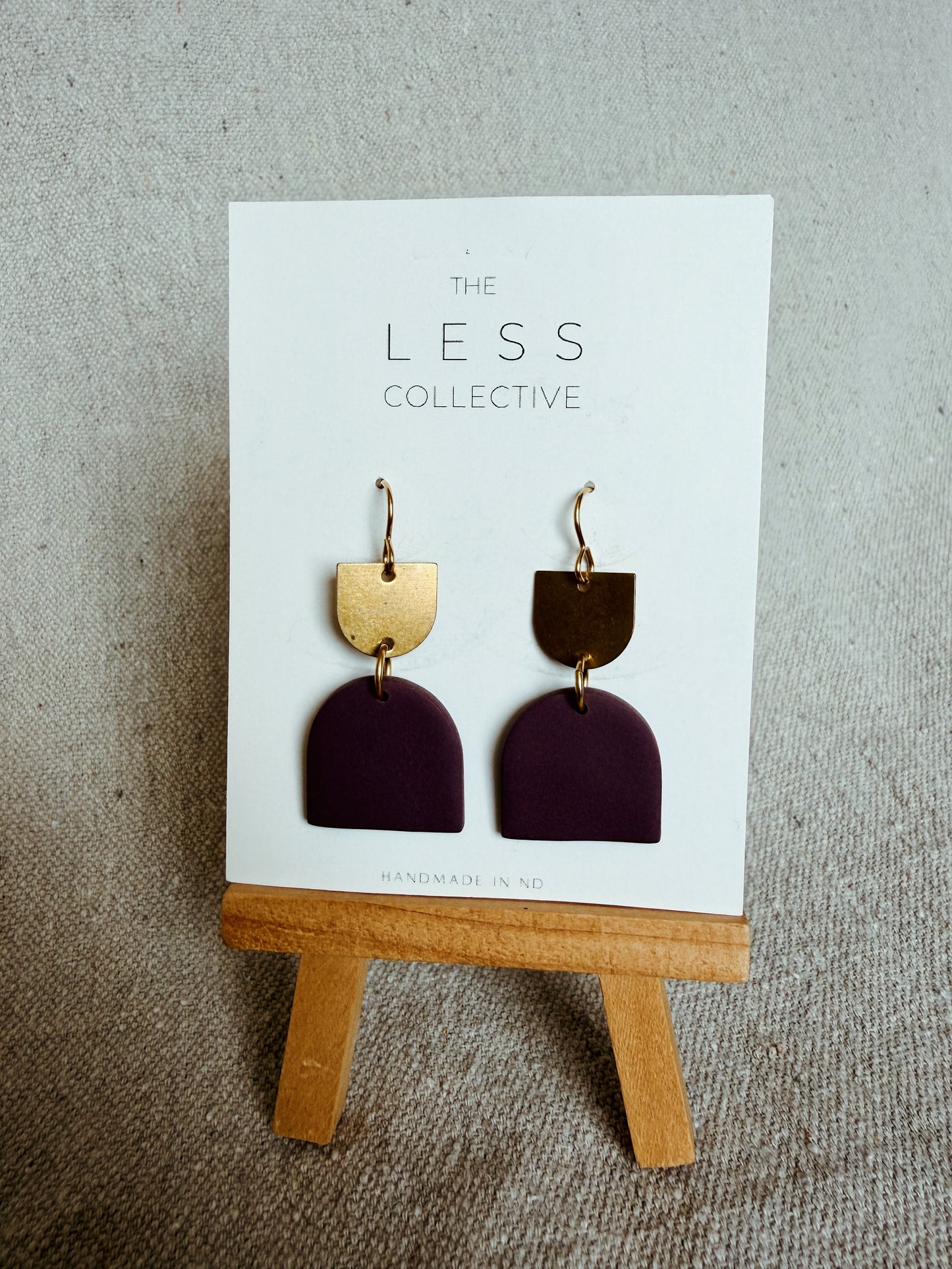 Double Arch Earring - Plum