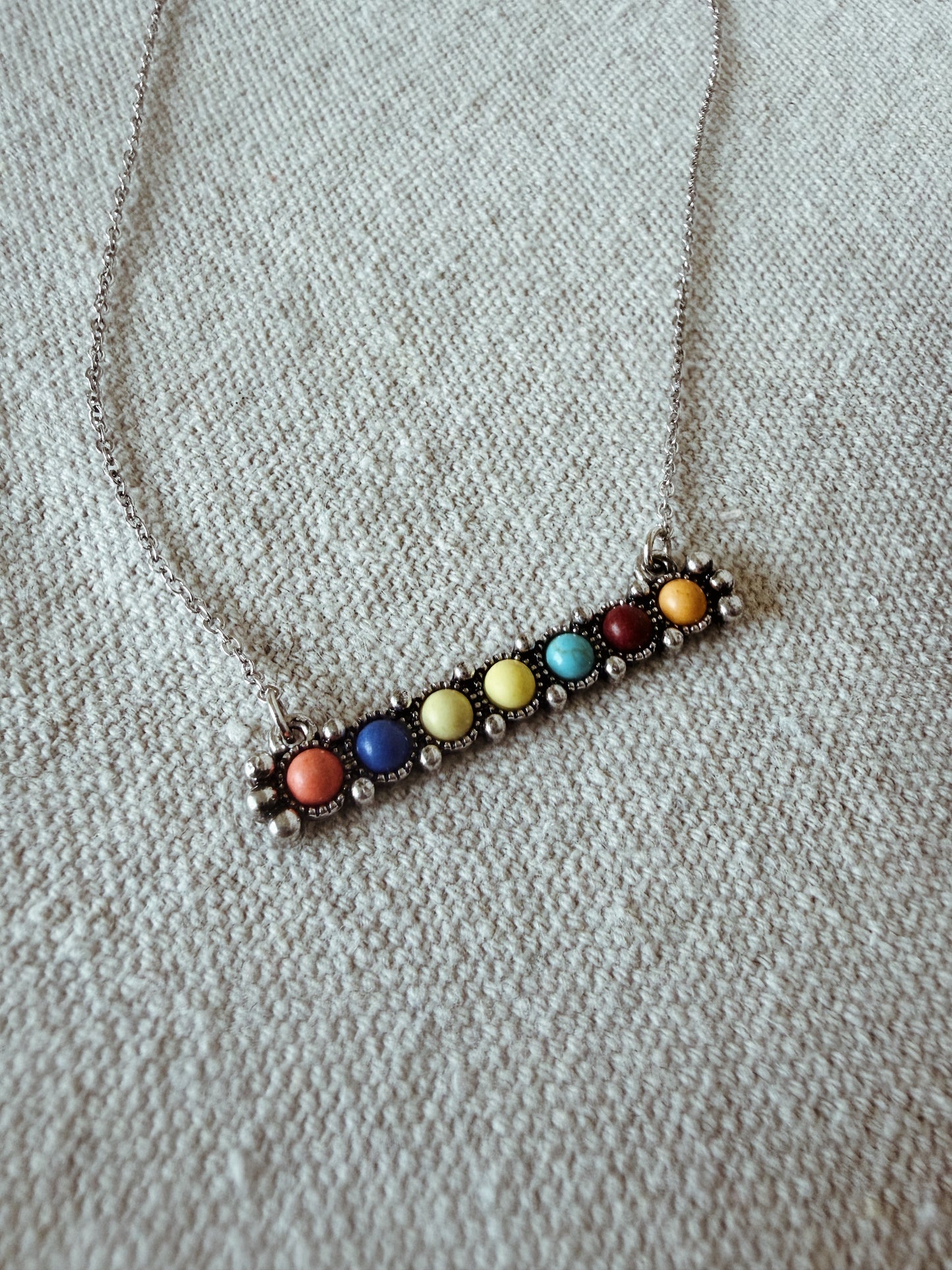 Multicolored Bar - Necklace + Earring Set