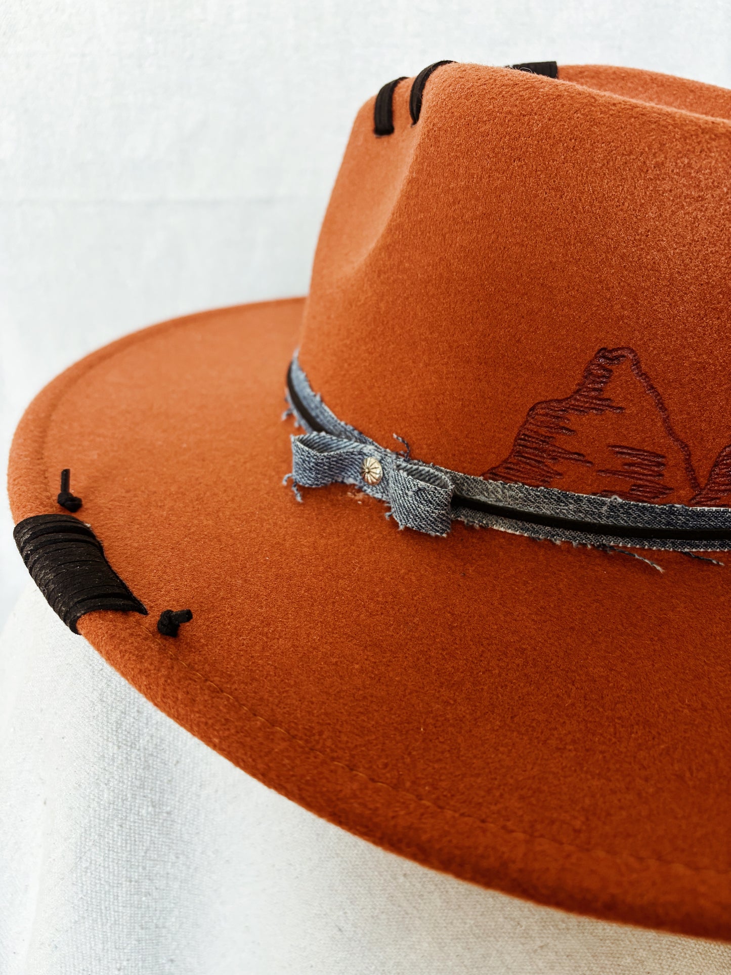 Terracotta Orange with Windmill Accent - BBB Hat