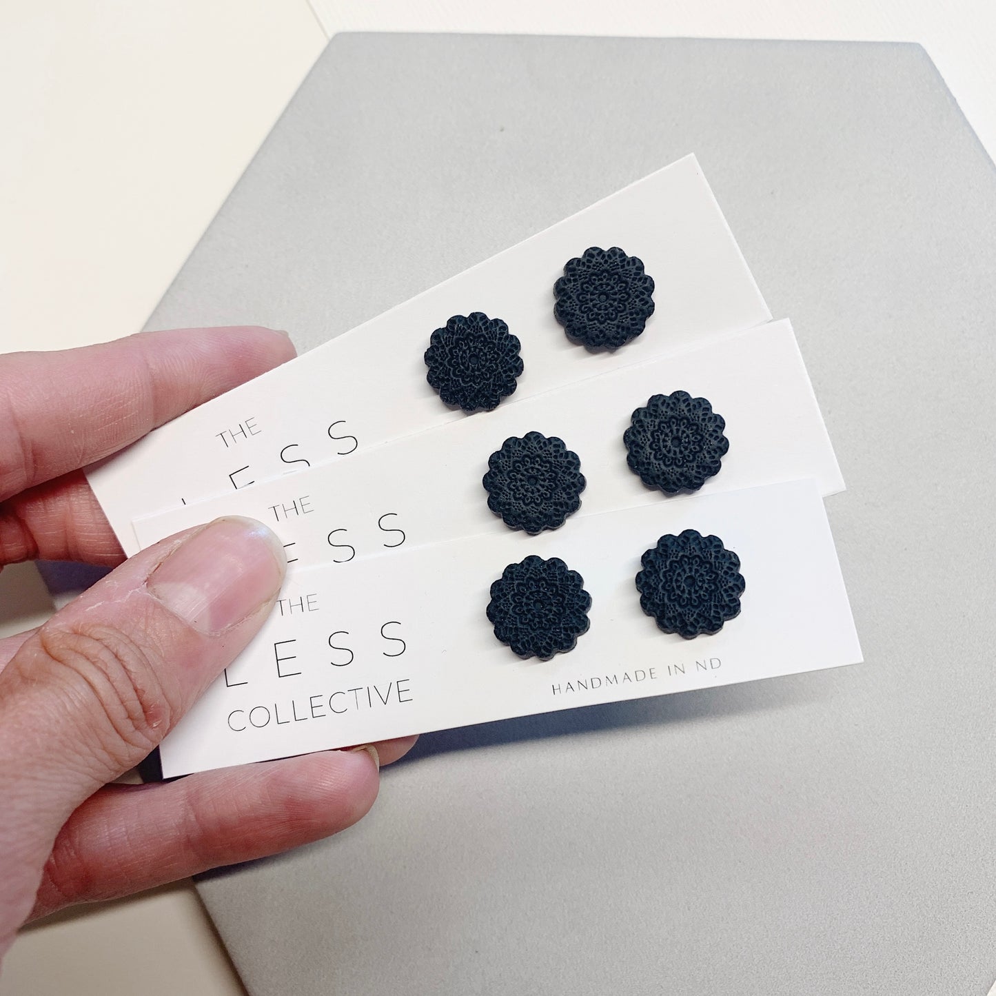 Mandala Stud - Black