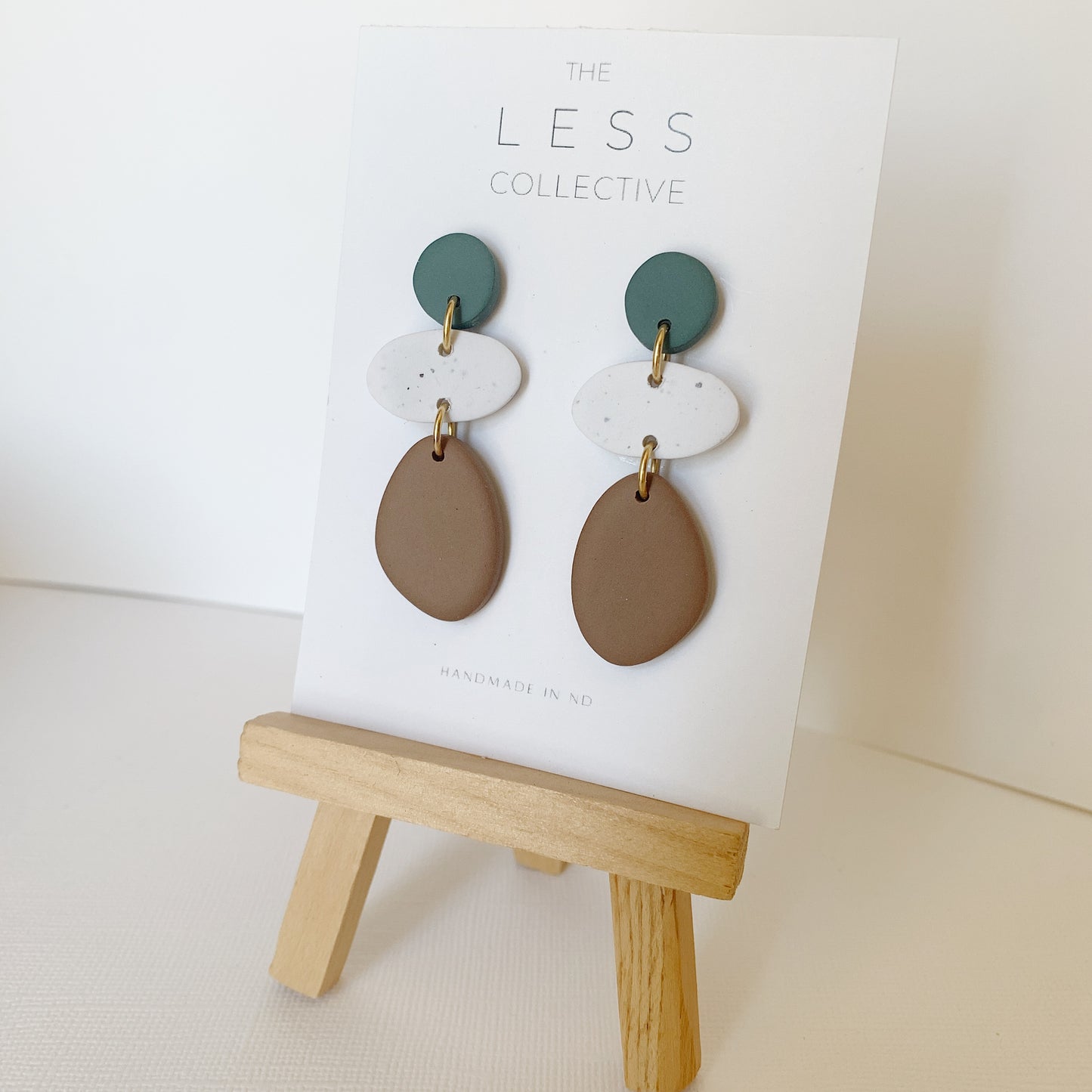 Mini-Rori - Muted Jade Green, Speckled White + Camel Brown