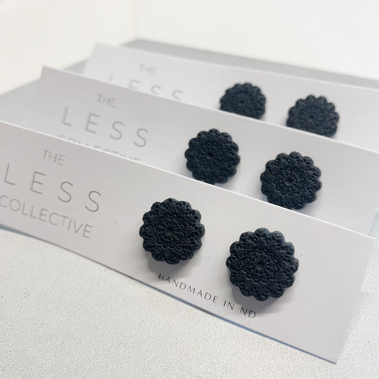 Mandala Stud - Black