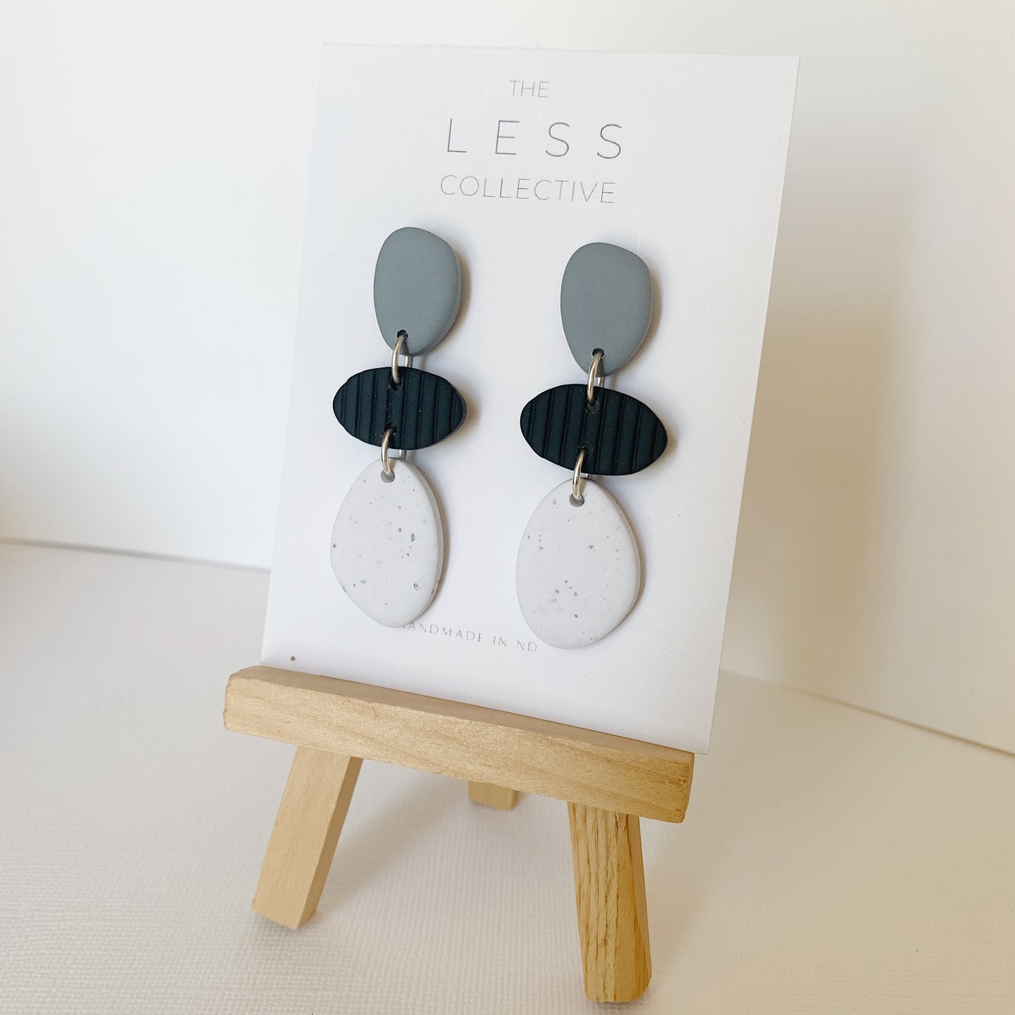 Mini-Rori - Slate Blue, Ribbed Black + Speckled White