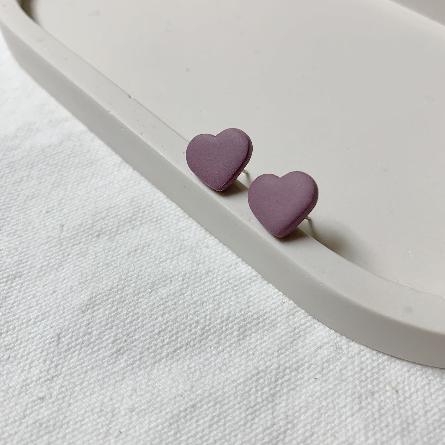 Heart Stud - Light Purple