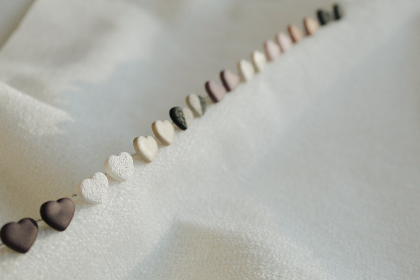 Heart Stud - Salmon Pink