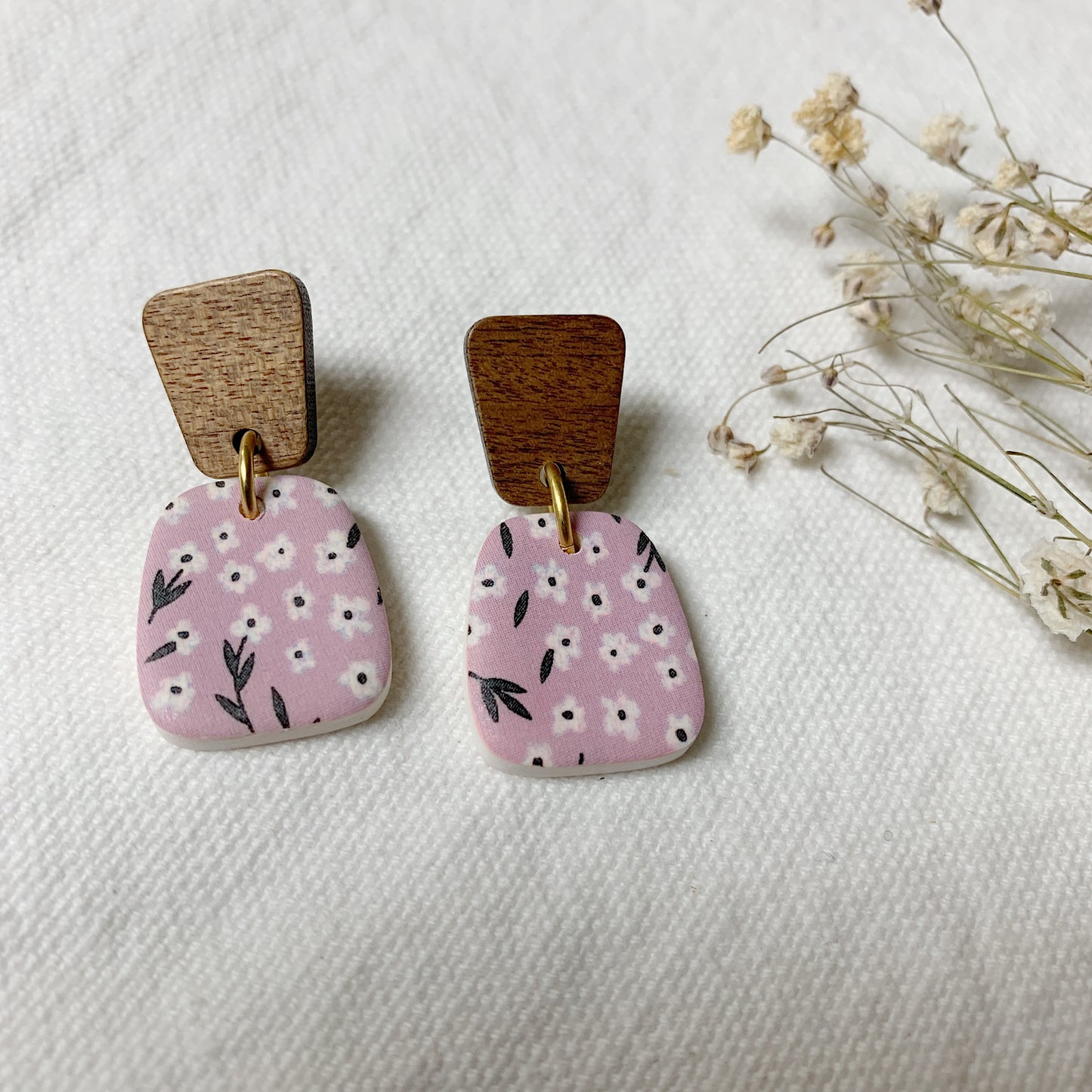 Evie Earring - Pretty in Pink Floral