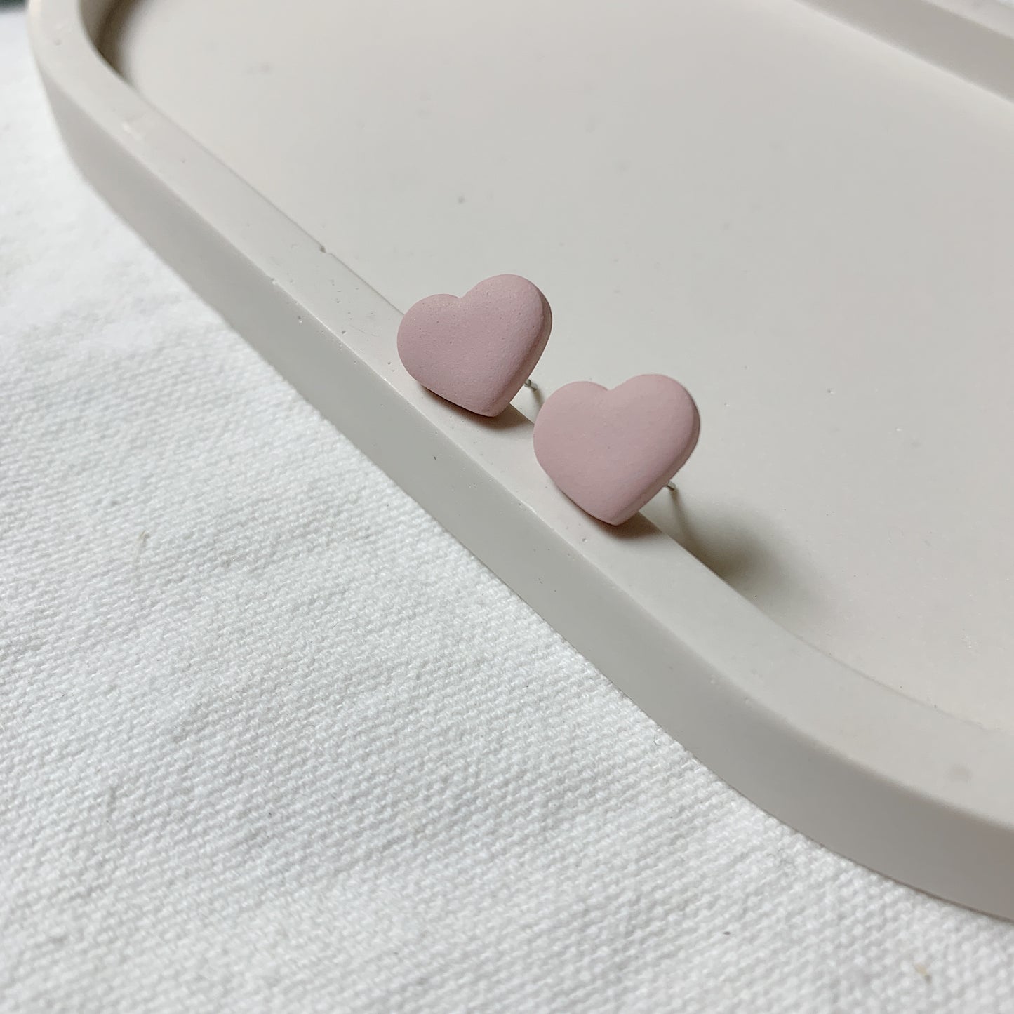 Heart Stud - Blush Pink