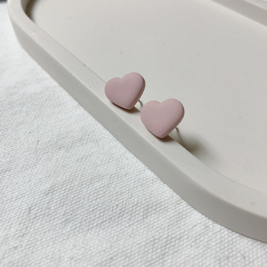 Heart Stud - Blush Pink