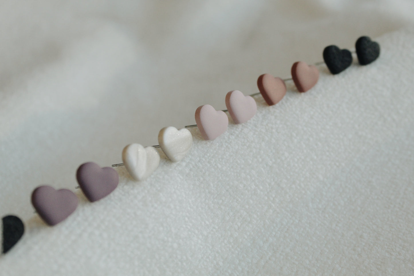 Heart Stud - Blush Pink