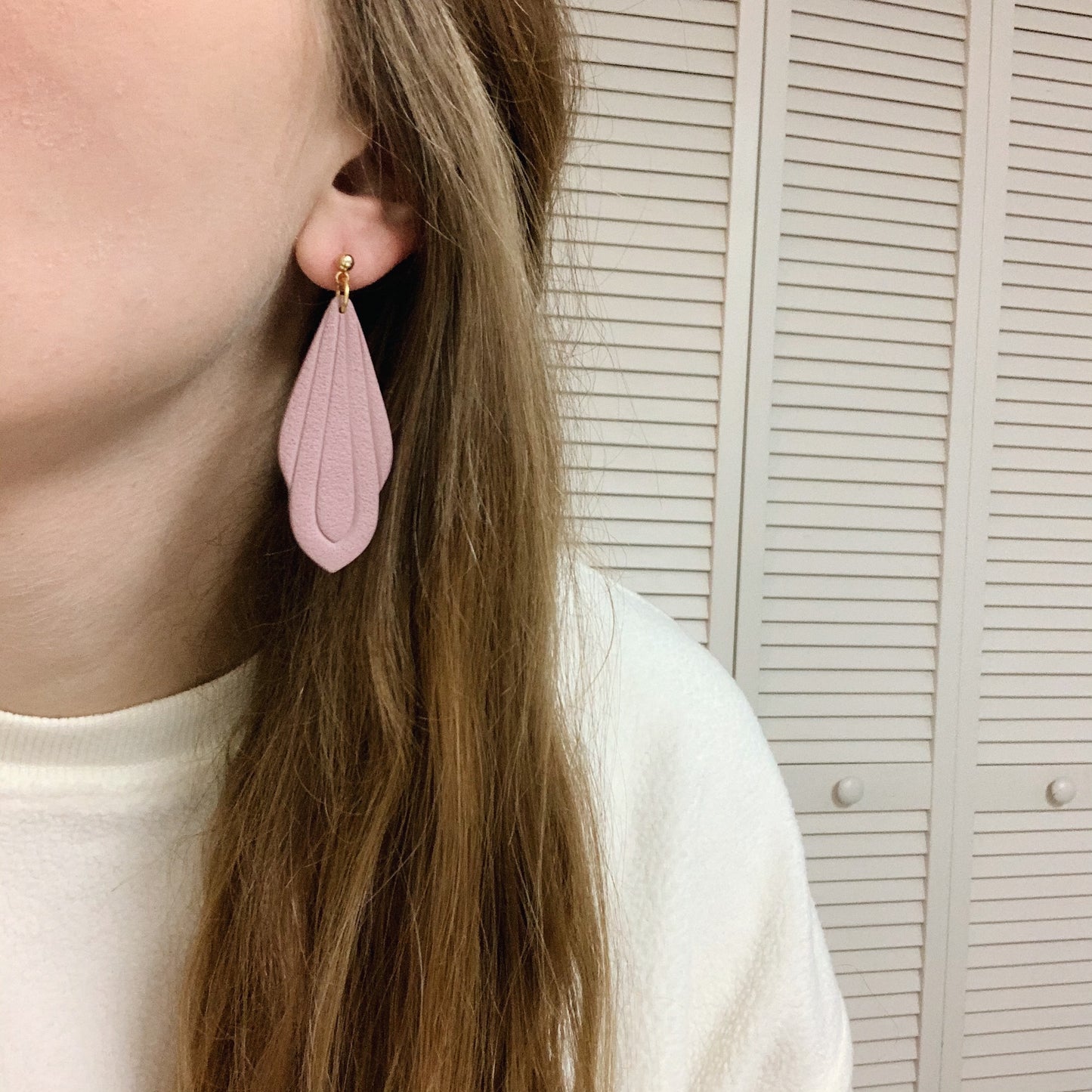 Reese Earring - Textured Blush