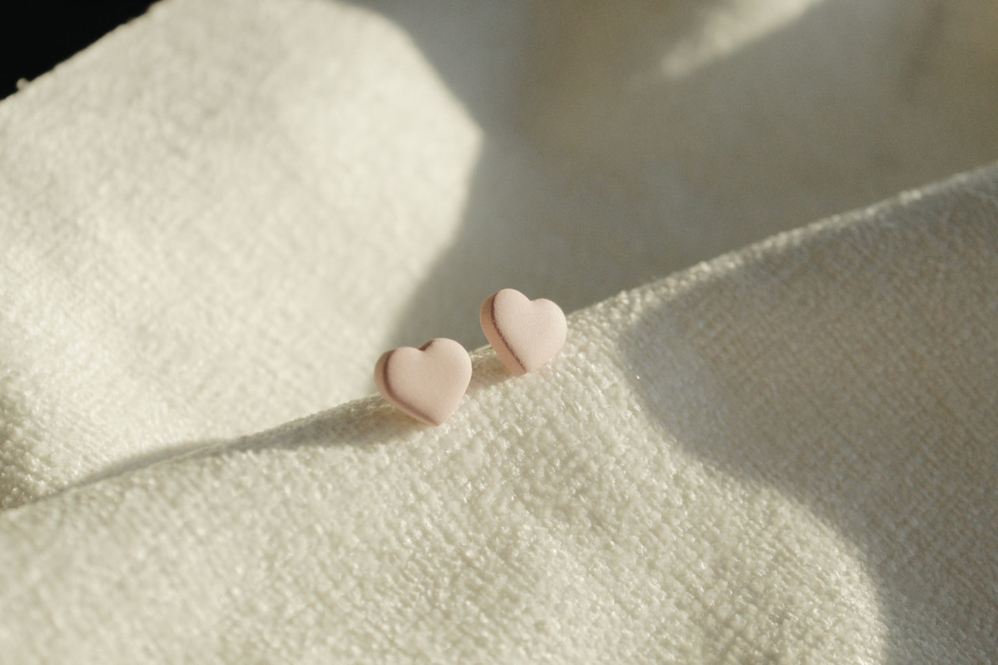 Heart Stud - Blush Pink