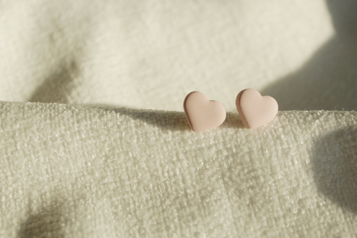 Heart Stud - Blush Pink